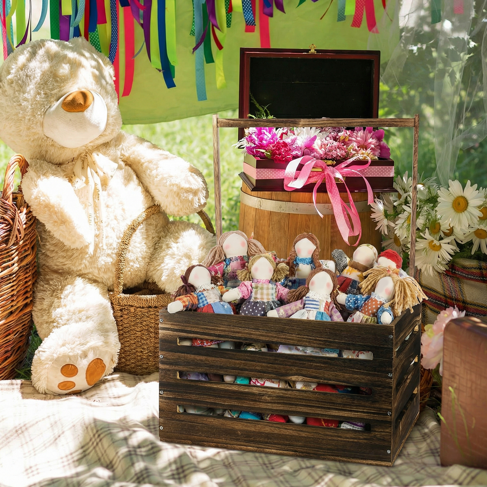 Baby X Clothing - Baby Clothing Wooden Storage Basket Household