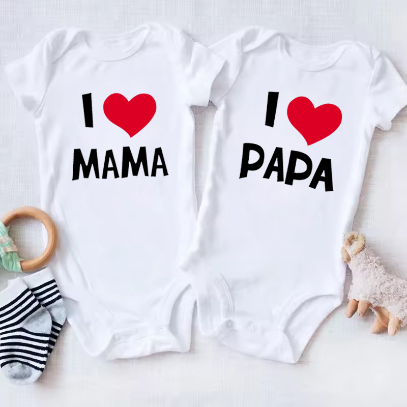 Baby Clothing Factory - I Love Mama & Papa Funny