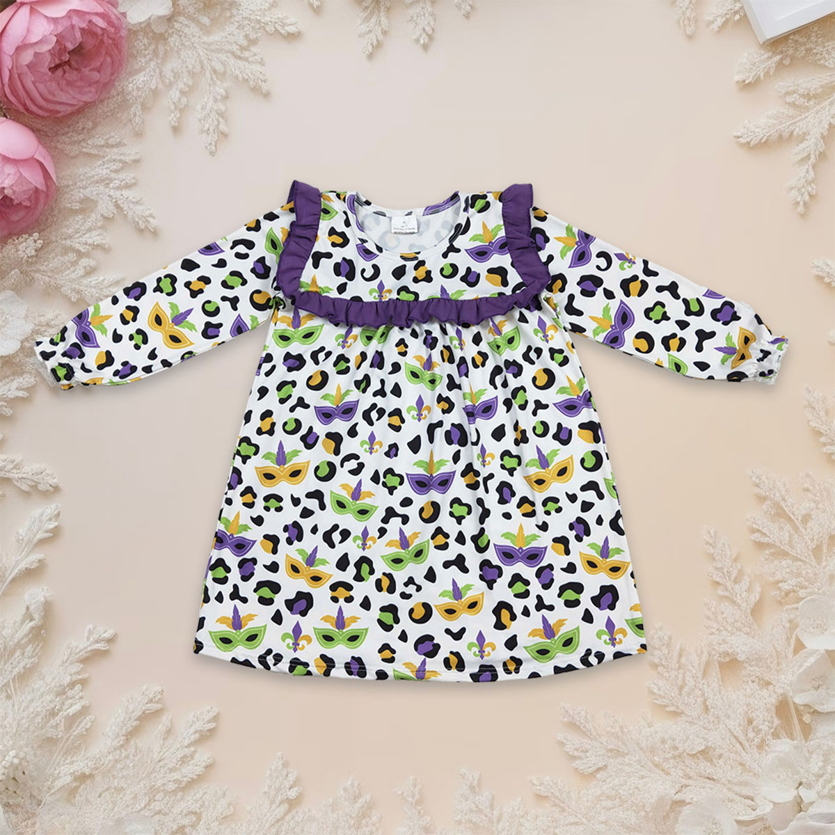 Baby Clothing Knitting Patterns - Baby Girl Long Sleeve Leopard Masks