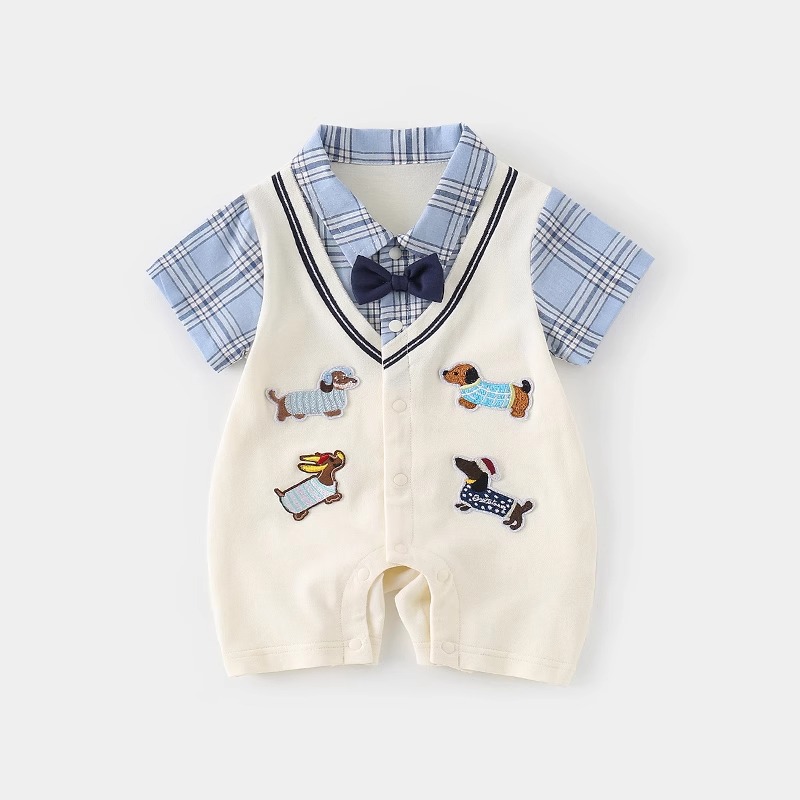 Baby Clothing Factory - Boys Summer Short-sleeved Jumpsuit Clothes Baby