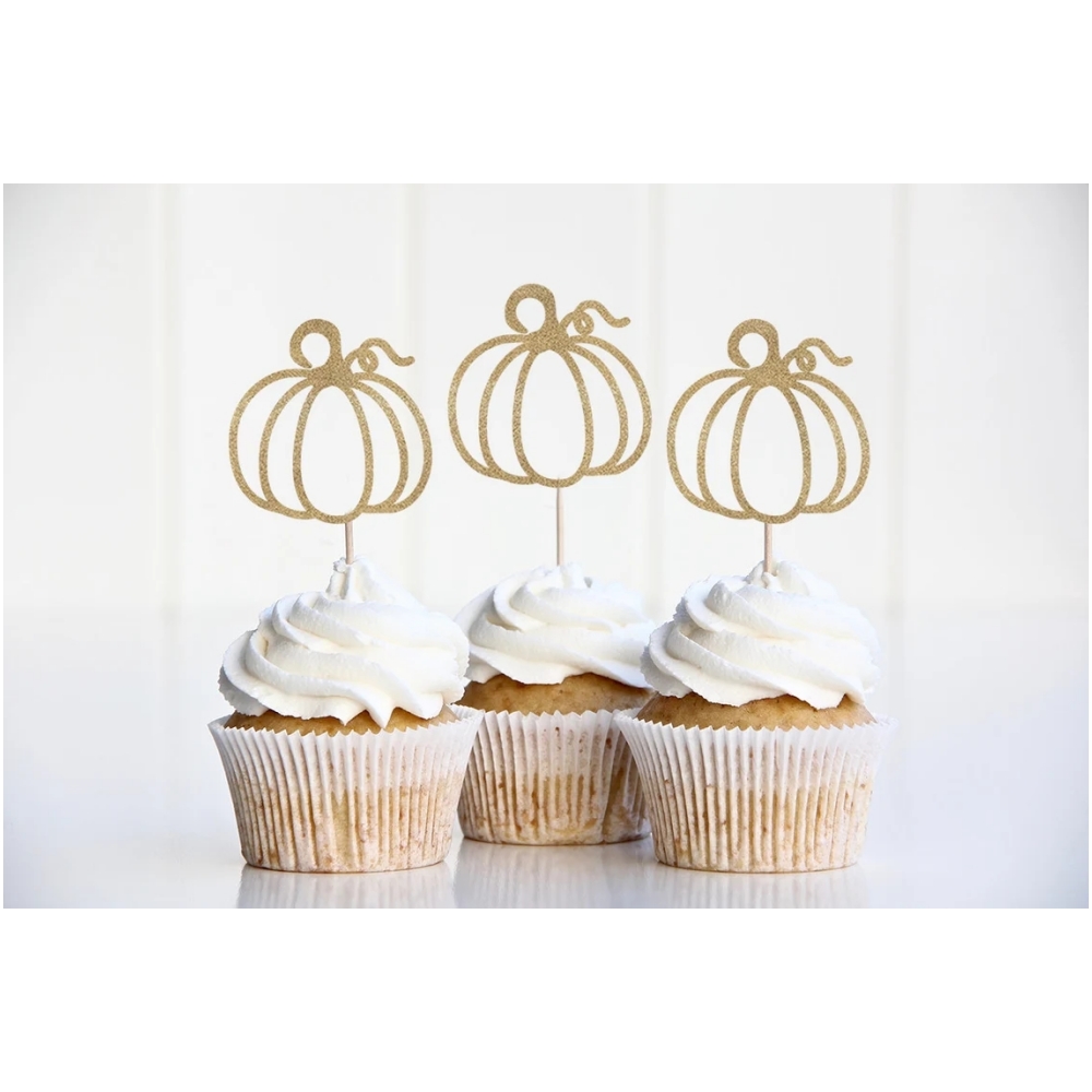 24pcs Pumpkin Cupcake Toppers  - مراجعة Baby Zebra Clothing وسعره