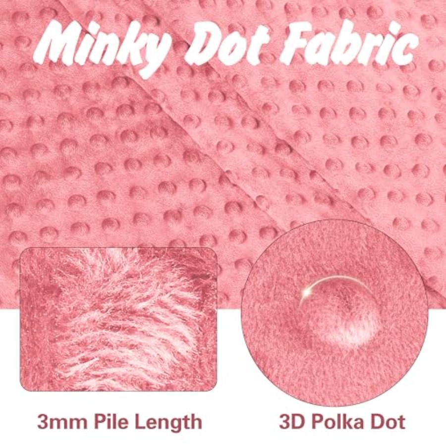 Minky Dot Fabric by The Yard x - مراجعة Baby X Clothing وسعره
