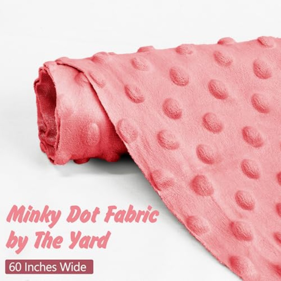 Minky Dot Fabric by The Yard x - مراجعة Baby X Clothing وسعره