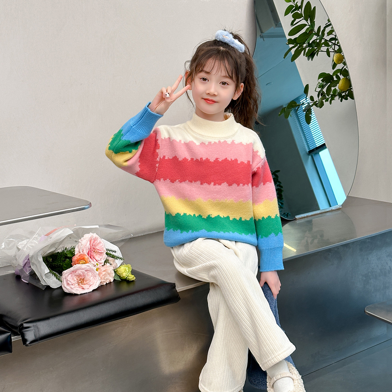 Sweet Girl Colorful Rainbow St - مراجعة Baby Clothing Knitting Patterns وسعره