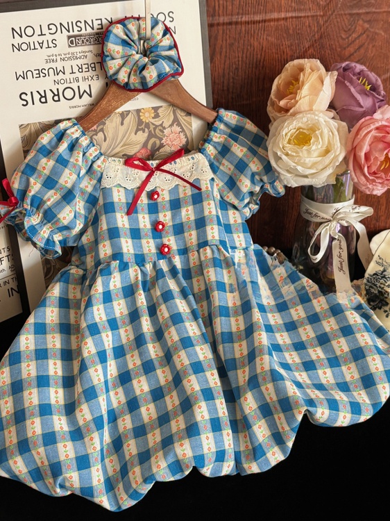 Girls Summer Plaid Dress Baby  - مراجعة Baby Clothing Dresser وسعره