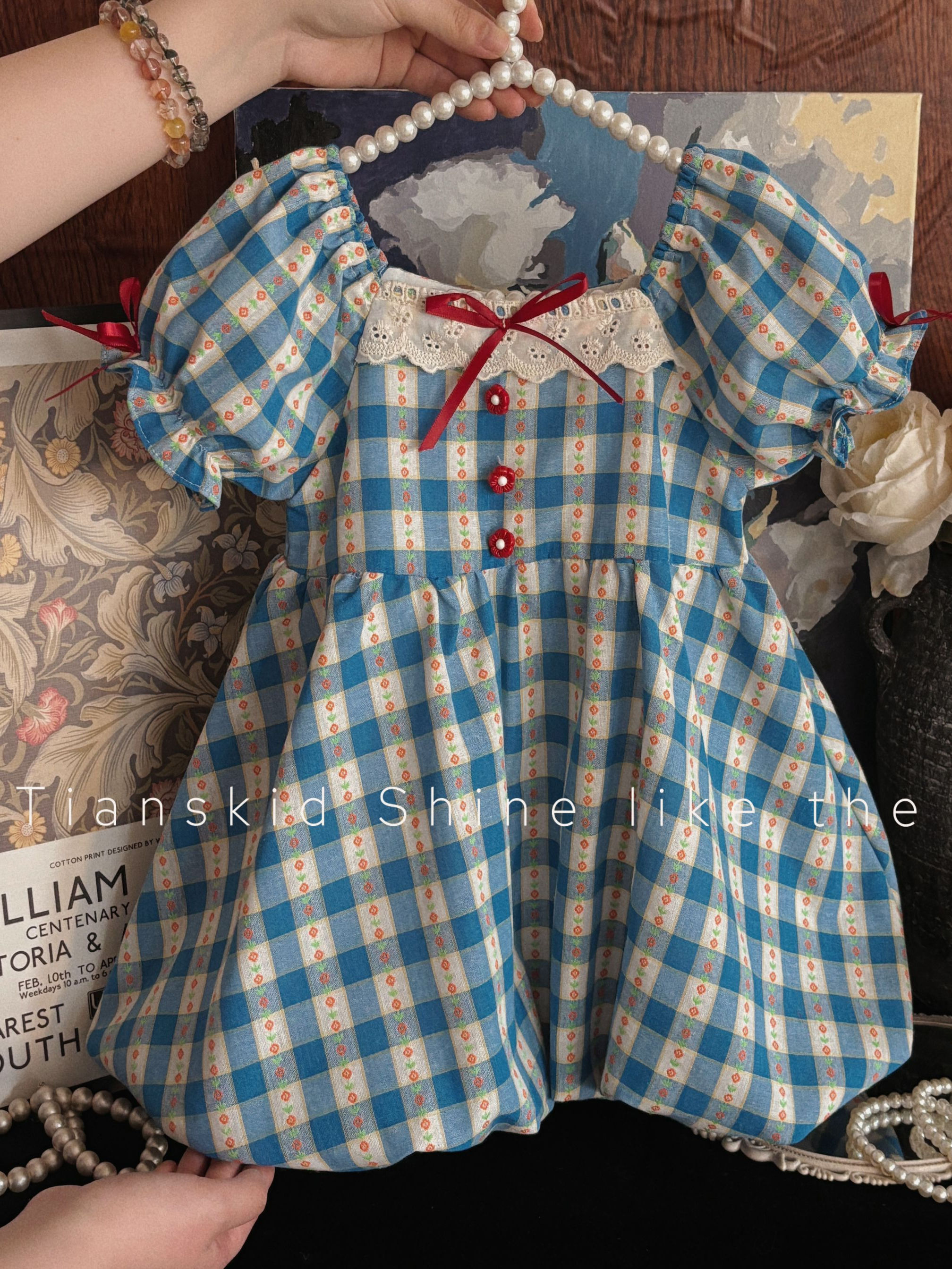 Girls Summer Plaid Dress Baby  - مراجعة Baby Clothing Dresser وسعره