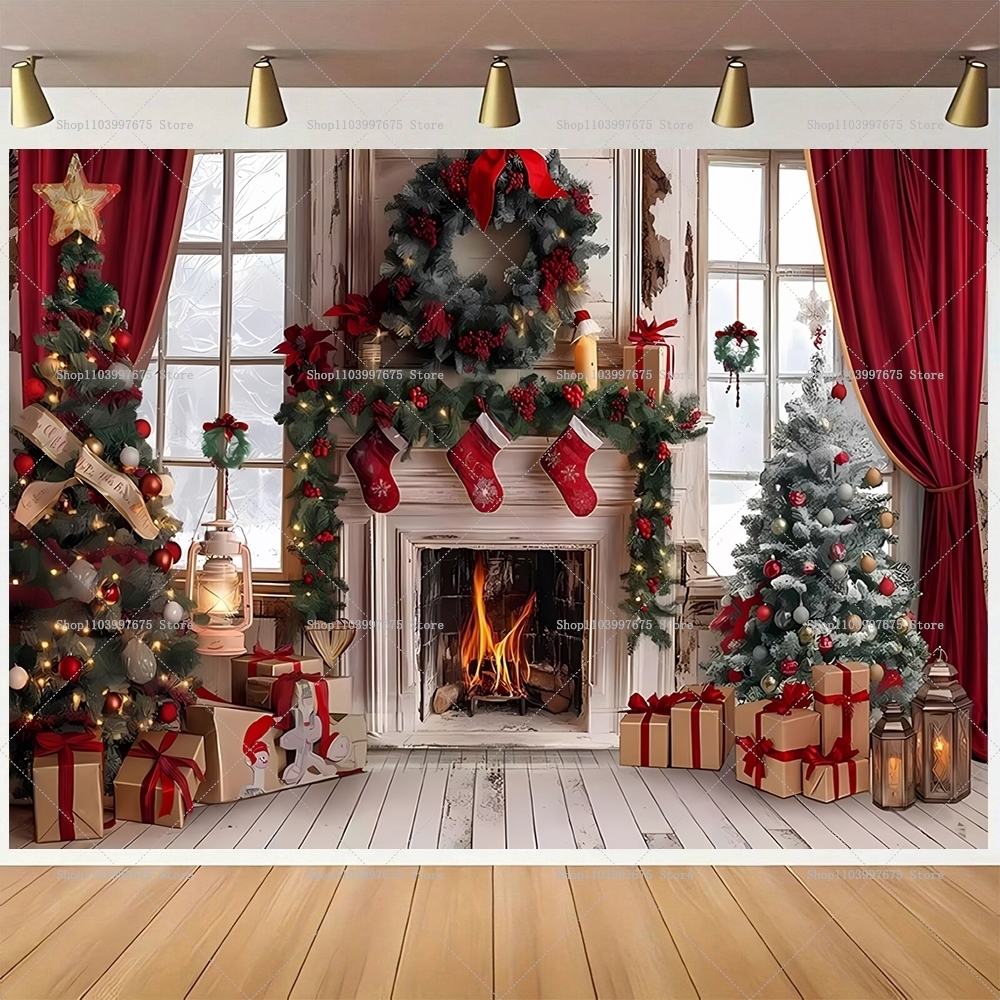 Merry Christmas Backdrops Wond - مراجعة Baby Zebra Clothing وسعره