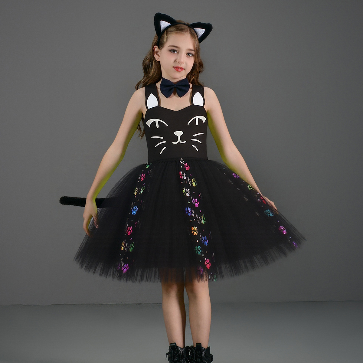 Pink Black Cat Tutu Dress for  - مراجعة Baby Clothing Dresser وسعره