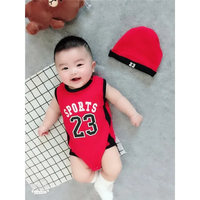 1 Set Rompers Basketball Kids  - مراجعة Baby Clothing Sets Boy وسعره