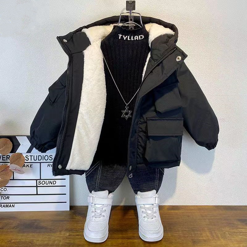 Kids Boys Plush Warm Jacket Ho - مراجعة Baby X Clothing وسعره