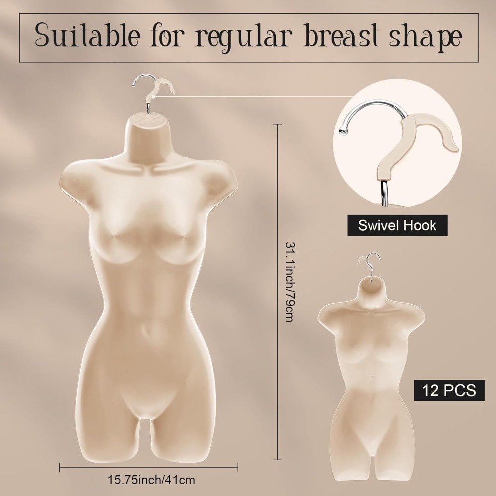 12 Pcs Female Mannequin Torso  - مراجعة Baby X Clothing وسعره