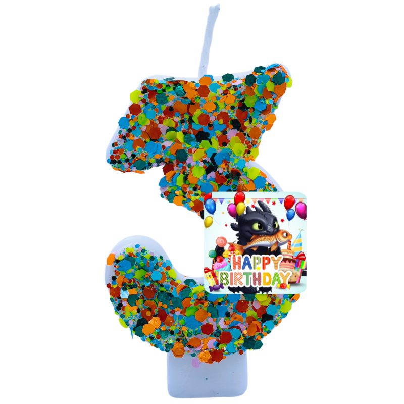 Your Dragon Candle Number Happ - مراجعة Baby Zebra Clothing وسعره