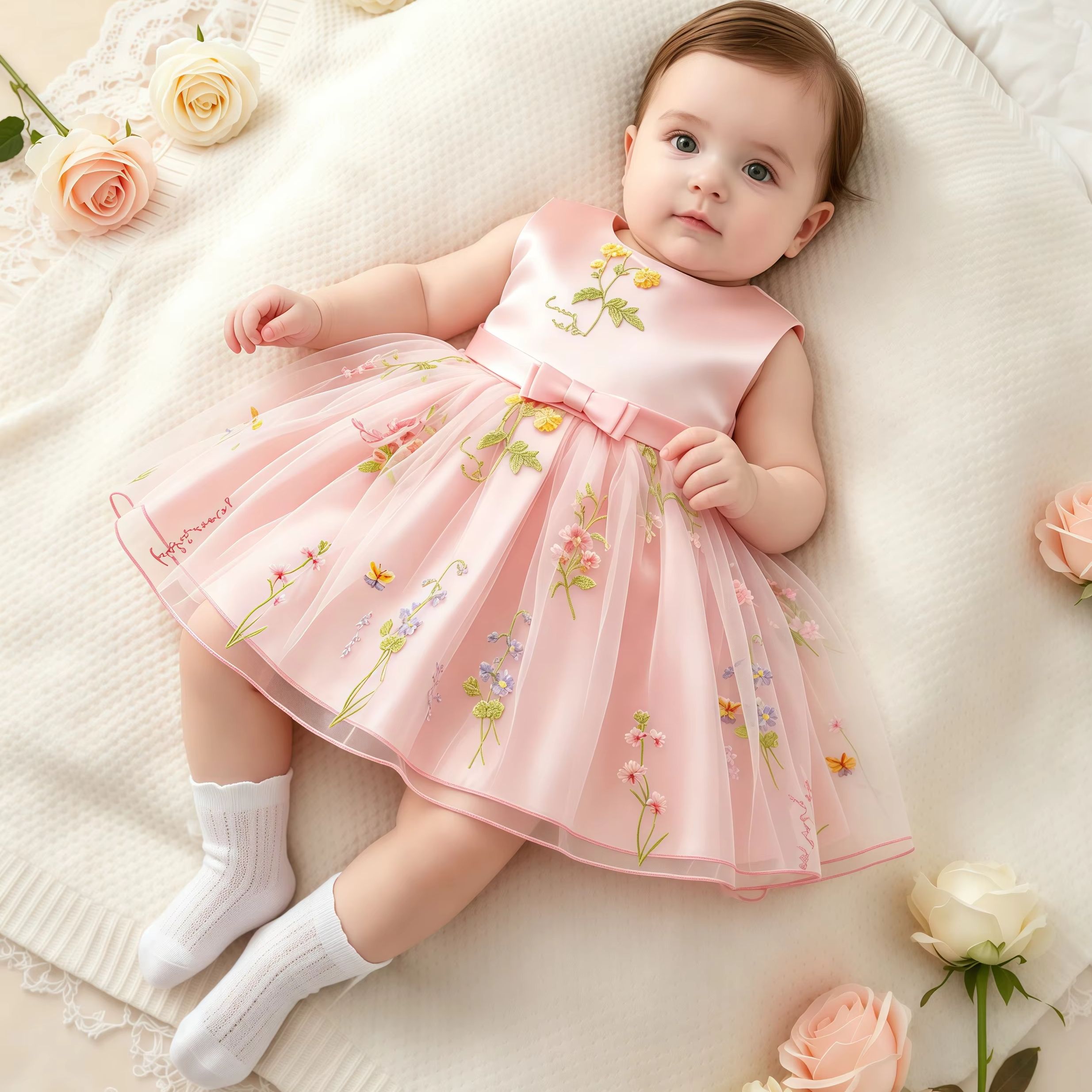 Baby Girls Party Dresses Embro - مراجعة Baby Clothing Dresser وسعره
