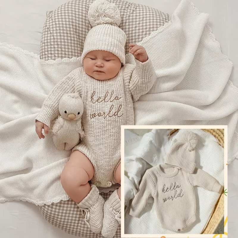 Ylsteed Hello World Knitting N - مراجعة Baby Clothing Sets Boy وسعره