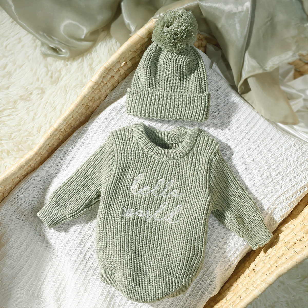 Ylsteed Hello World Knitting N - مراجعة Baby Clothing Sets Boy وسعره