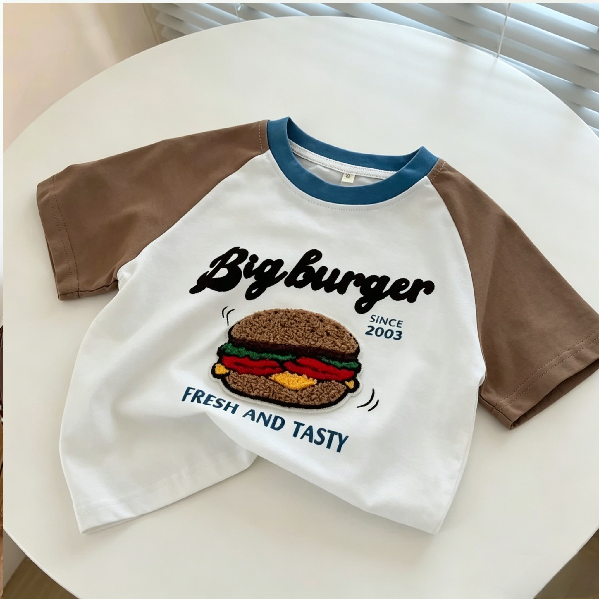 Toddler Hamburger Pattern T Sh - مراجعة Baby Clothing Knitting Patterns وسعره